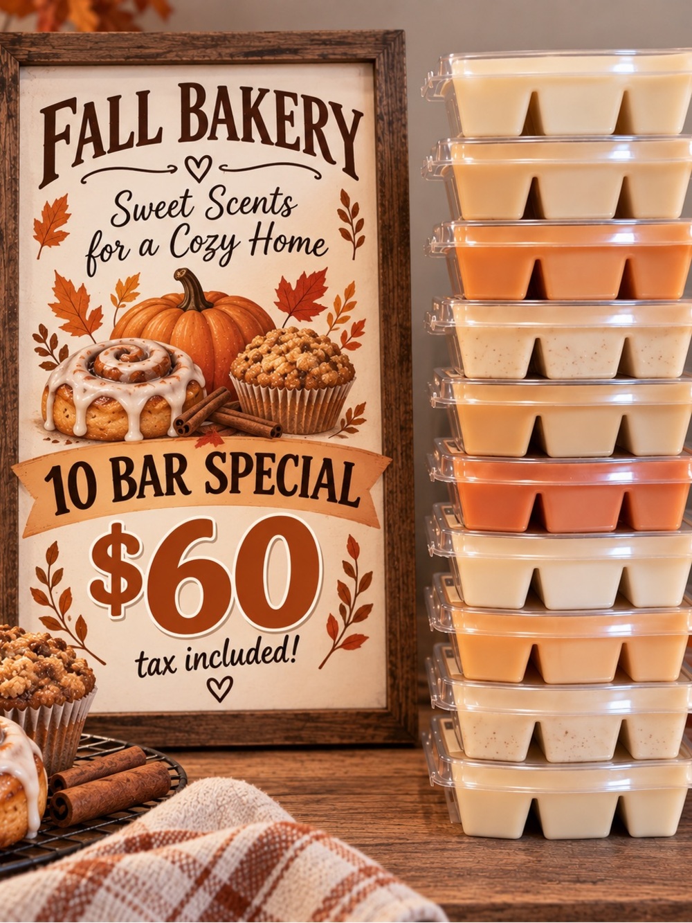 🍂 Scentsy Fall Bakery 10-Bar Bundle 🍂